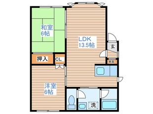 アベニュ－平岸Ⅱの物件間取画像